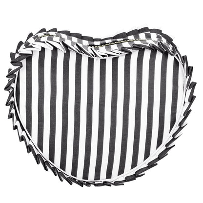 Hot Cute Waterproof Nylon Heart Backpacks Mini Ruffle Plaid Backpack Love Heart Shape Backpack  For Teenager Girls Book Bag