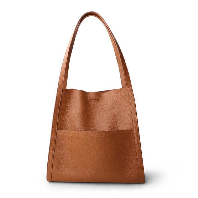Women Bag Female Luxury Shoulder Bags Lady Soft 100% Cowhide Genuine Leather Niche Design Tote Bucket Handbag