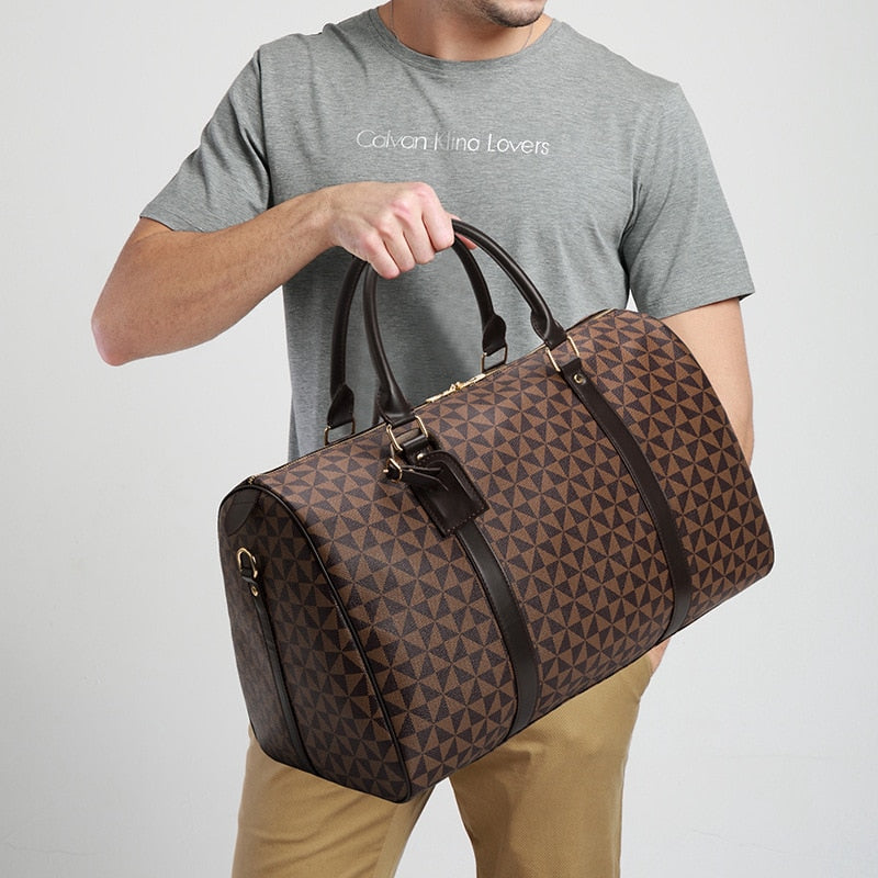 Fashion Waterproof Travel Bags Men/Women Fitness Handbag Leather Shoulder Bag Business Large Travel Tote Luggage Bag Male/Female