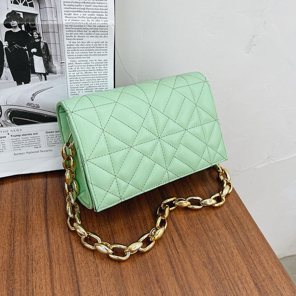 Simple Solid Color Ladies Shoulder Bags Small Female Embossing Geometric Shopping Armpit Bags PU Leather Underarm Bags
