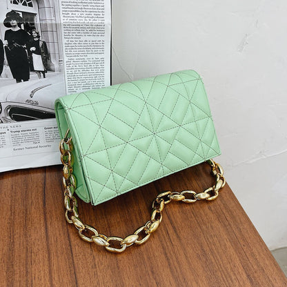 Simple Solid Color Ladies Shoulder Bags Small Female Embossing Geometric Shopping Armpit Bags PU Leather Underarm Bags