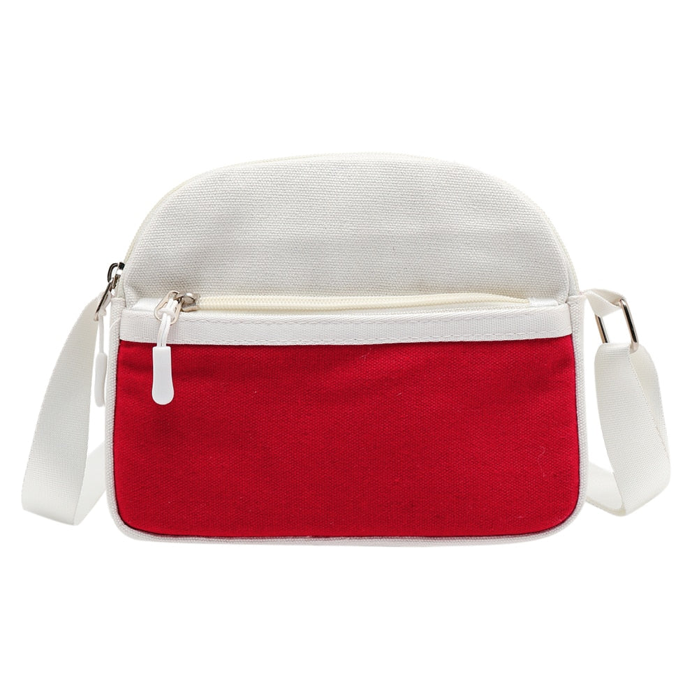 New Fashion Handbags Delicate Texture Women Casual Shoulder Crossbody Handbag Canvas Soft Travel Hit Color Money Purse