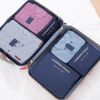 3/4/6pcs/set Compression Packing Cubes Travel Storage Bag Luggage Suitcase Organizer Set Foldable Waterproof Nylon Material