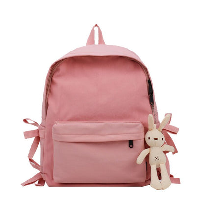 Outdoor Travel Nylon School Backpack Women&#39;s Backpacks for Teenagers Girl Large Capacity Women Bag Solid Color Schoolbag Mochila