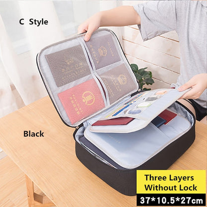 Travel Business Briefcase A4 Document Bag Waterproof Oxford Tote Men Women&#39;s Electronic Product Storage Pouch Office Organizer