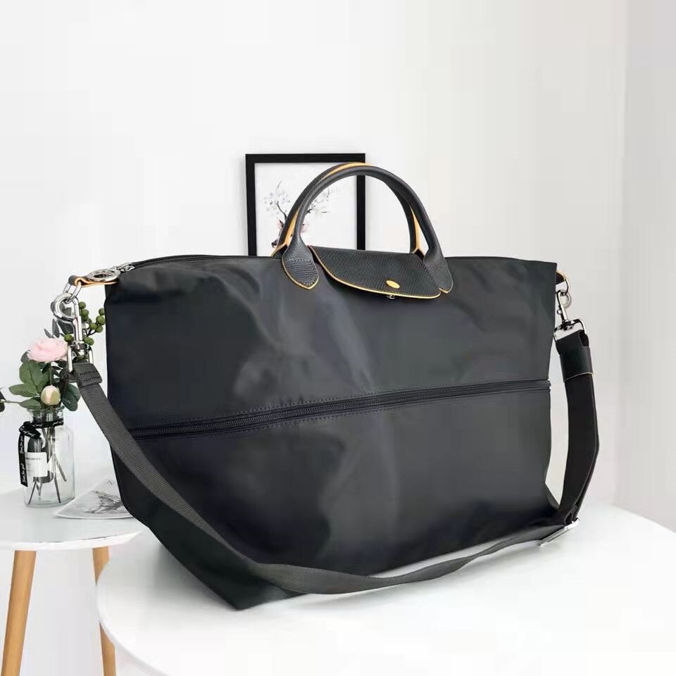Lightweight Travel Bag Dumpling  Bag Large Unisex  Nylon Cloth with Leather Handbag Travel Bag Women&#39;s Tote Bag