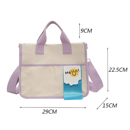 Women Bags Casual Handbag New Fashion Tote Bags for Women Large Capacity Shoulder Bag Canvas Panelled Messenger Bags Casual Tote