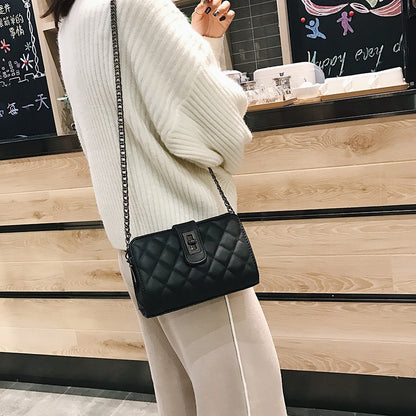Korean All-match Women&#39;s Bag Small Square Bag Diamond Lattice Chain Bag Crossbody Bags for Women Handbags Women Bags