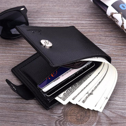New Men Wallets Small Money Purses Wallets New Design Top Men Thin Wallet With Coin Bag Zipper Wallet