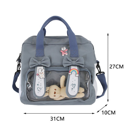 Kawaii Shoulder Backpack Korean Japanese Students Cartoon Cute Girl School Bag for Women Students Shopping Travel