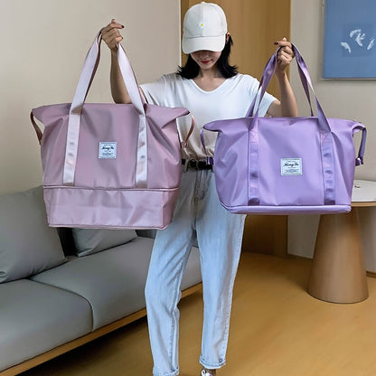 Foldable Large Capacity Storage Folding Bag Travel Bags Tote Carry On Luggage Handbag Waterproof Duffel Women Shoulder Bags