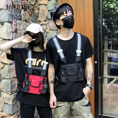 Hot Sale Backpacks Delicate Texture Men Women Multi-function Backpack Fashion Hip Hop Outdoor Travel Chest Knapsack