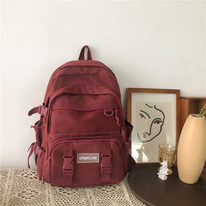 Fashion New Brand Nylon Women Backpacks Waterproof Fabric Rucksack for Teen Girls School Bag Students Bookbag Travel Mochila Big