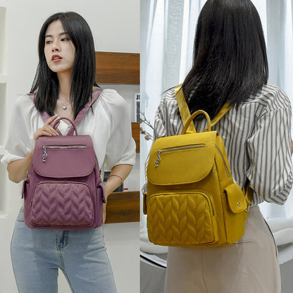Waterproof Backpack for Women Bags Female School Bags Fashion Ladies Girls Travel Backpack Solid Color Women Shoulder Backpacks