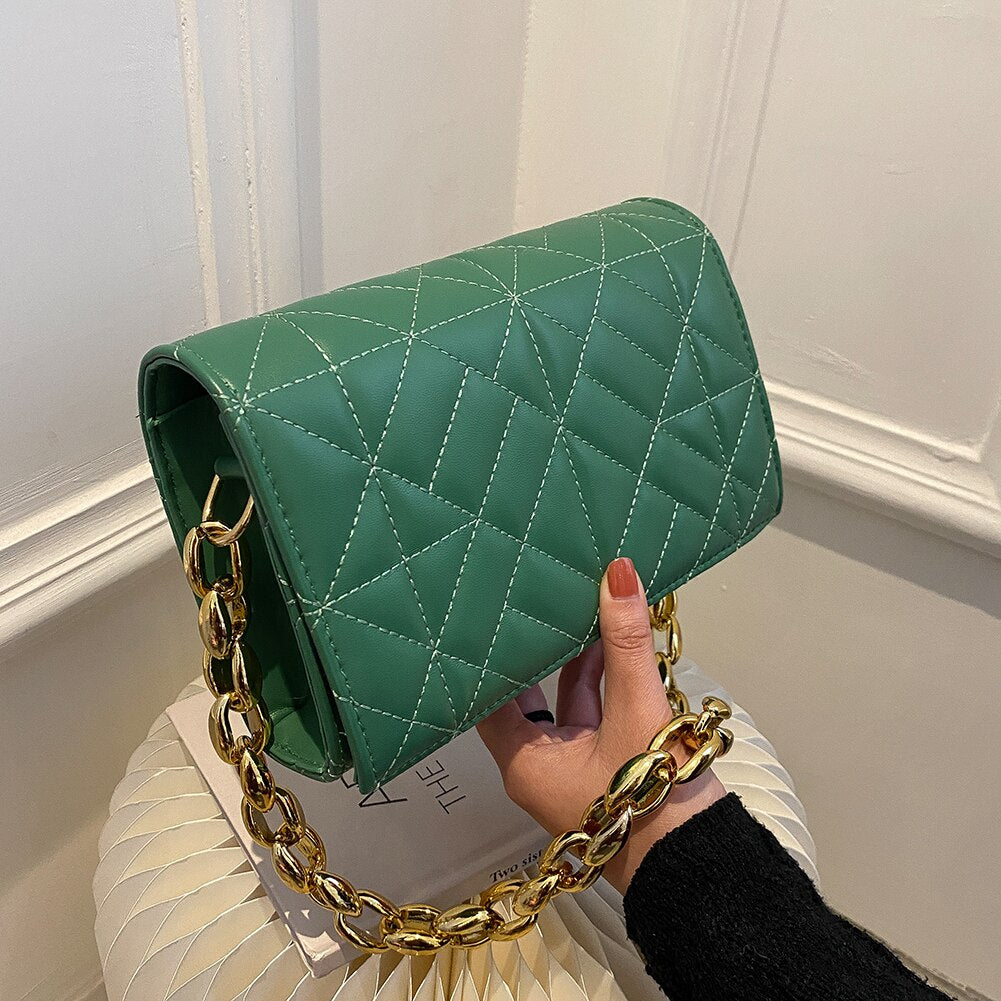 Simple Solid Color Ladies Shoulder Bags Small Female Embossing Geometric Shopping Armpit Bags PU Leather Underarm Bags