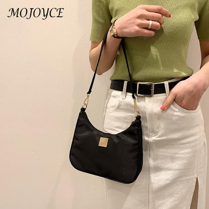 Retro Underarm Totes Bags for Women Vintage Solid Color Shoulder Handbag Female PU Leather Small Casual Hobo Top-handle Bags New