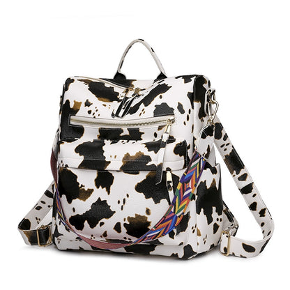 Multifunction Soft Leather Women Waterproof Backpack Capacity Travel Backpack High Quality Retro School Bags for Teenage Girls