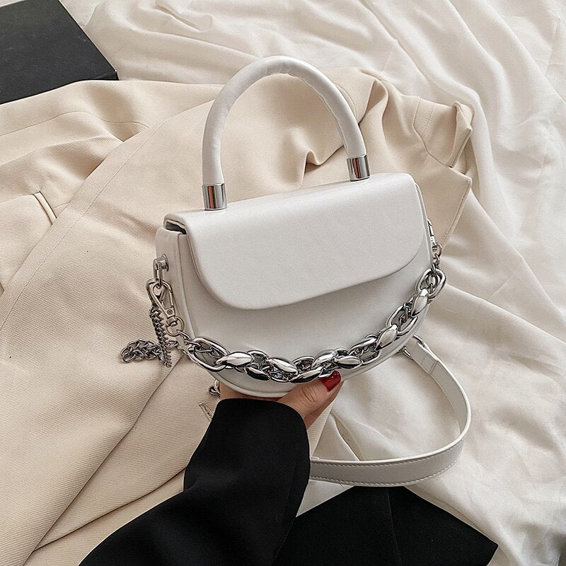 HOCODO Fashion Pu Leather Handbag Summer Solid Color Shoulder Bag Female Small Flap Crossbody Bag Women Chain Ladies Phone Bag
