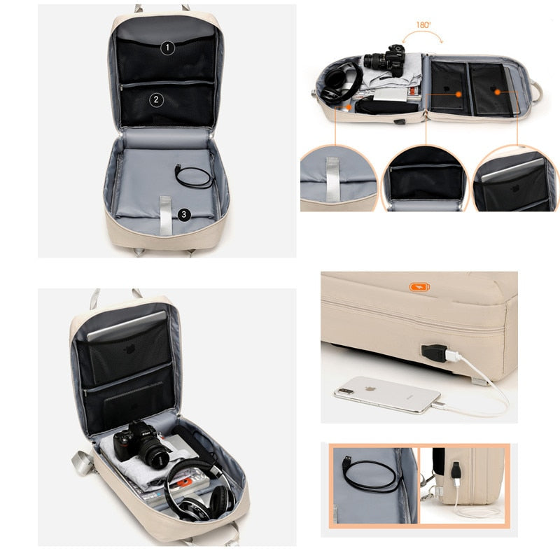 Travel Bagpack USB charging laptop backpack for teenage students girls school backpack bag Female Backpacks