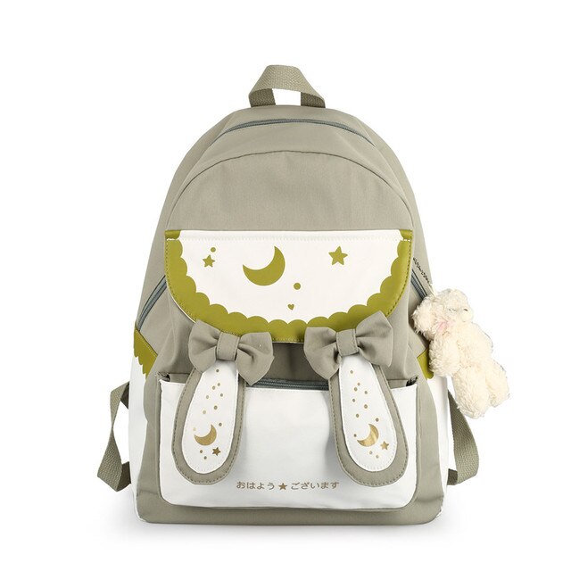 Lolita Rabbit Backpack Cute Bow Ears School Bag Teenage Girls Sweet Backpacks Students Children Harajuku Kids Rucksack