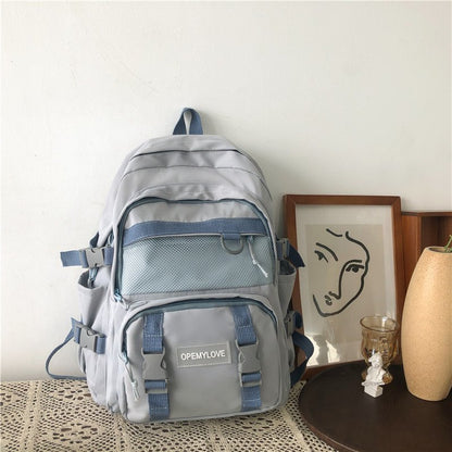 Fashion New Brand Nylon Women Backpacks Waterproof Fabric Rucksack for Teen Girls School Bag Students Bookbag Travel Mochila Big