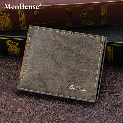 Men's Wallet Made of Leather Wax Oil Skin Purse for Men Coin Purse Short Male Card Holder Wallets Zipper Around Money Coin Purse