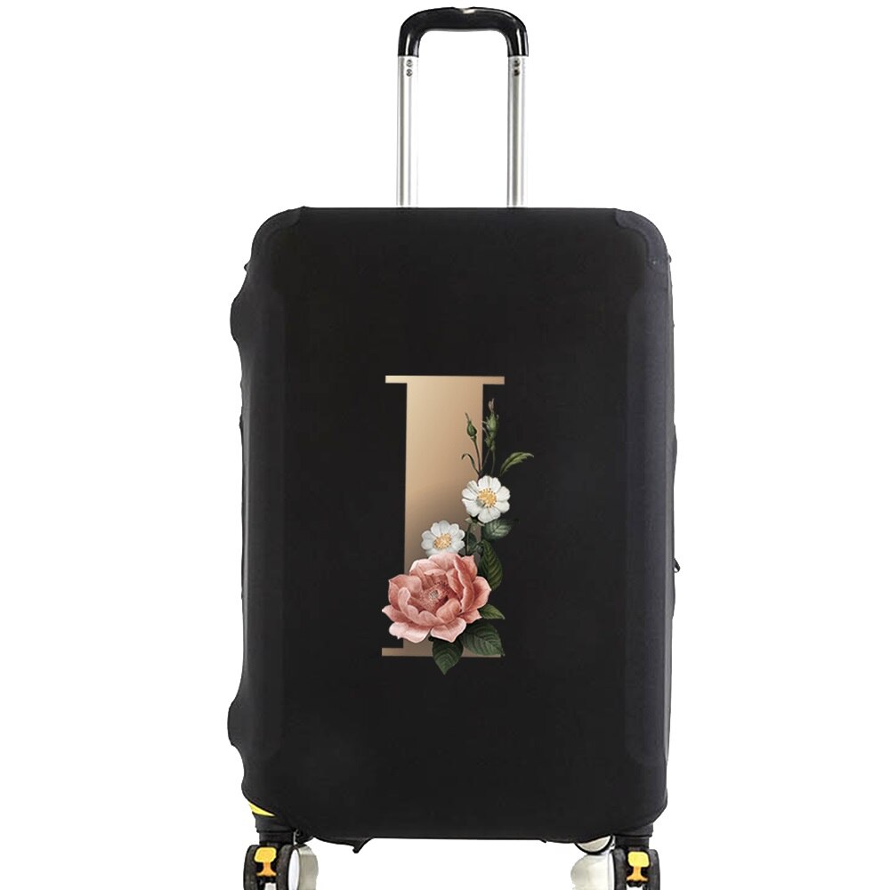 Luggage Protective Cover for 18 To 28 Inch Fashion Gold Letter Name Trolley Suitcase Elastic Dust Bags Case Travel Accessories