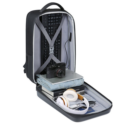 Hard shell backpack 17 inch large capacity computer backpack ABS travel bag USB business backpack can be sent on behalf of