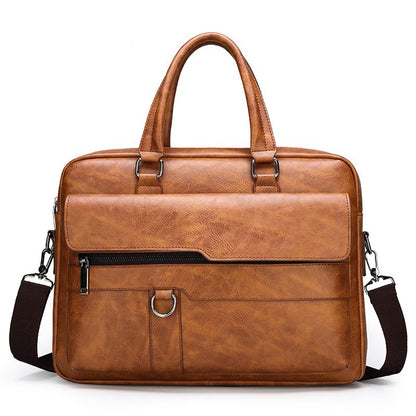 High Quality Business Men Briefcase Bag Designer Luxury Leather Mens Messenger Handbags Laptop Bag for 14 Inch Men Bags