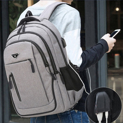 Large Capacity Backpack Men Laptop Backpacks 15.6 Oxford Black Solid Big High School Bags Teen College Boy Gril Student Backpack