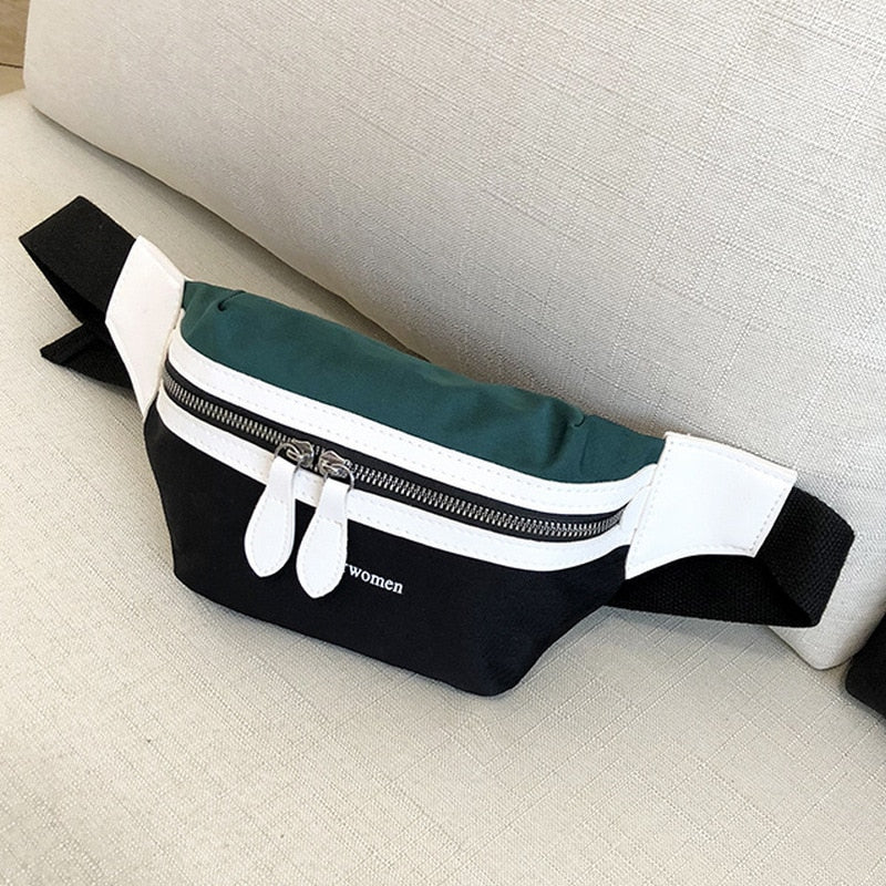 Canvas Fanny Pack Banana Waist Bag Belt New Brand Bag for Belt Women Waist Pack Contrast Color Chest Bag сумка женская Handbags