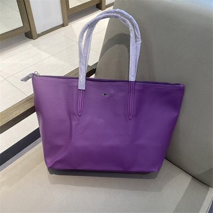 Designer Brand Women&#39;s Bags PVC Waterproof Coated Tote Bag Shopping School Casual Travel Laptop Zipper Commuter Handbag