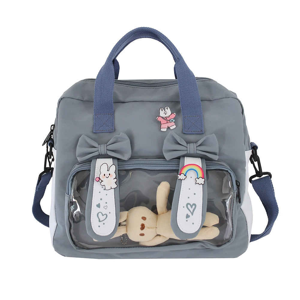 Kawaii Shoulder Backpack Korean Japanese Students Cartoon Cute Girl School Bag for Women Students Shopping Travel