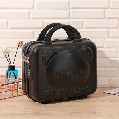 14-inch Rilakkuma Storage Box Makeup Box Suitcase Portable Small with Lock Password Mini Luggage Make Up Storage Case