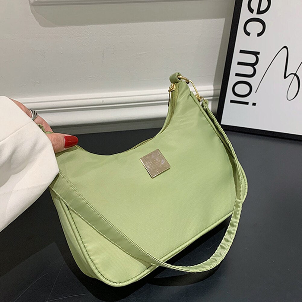 Retro Underarm Totes Bags for Women Vintage Solid Color Shoulder Handbag Female PU Leather Small Casual Hobo Top-handle Bags New
