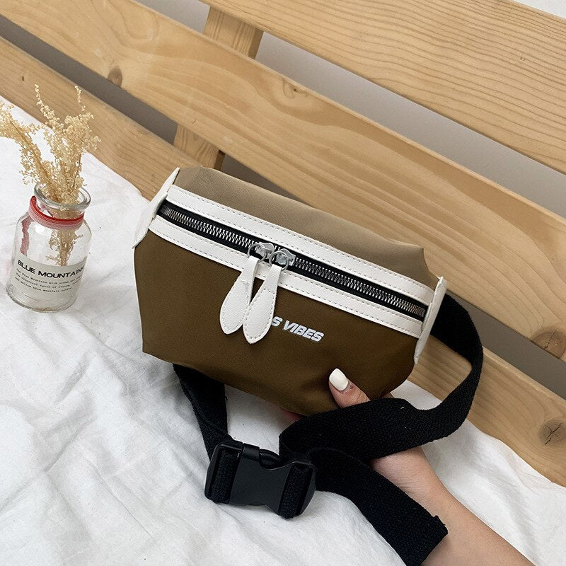 Canvas Fanny Pack Banana Waist Bag Belt New Brand Bag for Belt Women Waist Pack Contrast Color Chest Bag сумка женская Handbags