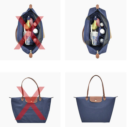 EverToner Felt Cloth Bag For LONGCHAMP Bag liner Multi-functional Travel Insert Bag Makeup Organizer Dumpling Shape lined Bag