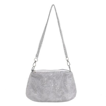 New Rhinestone Underarm Bag Fashionable Versatile Compact And Portable European Style For Woman Daily Wear Or Matching