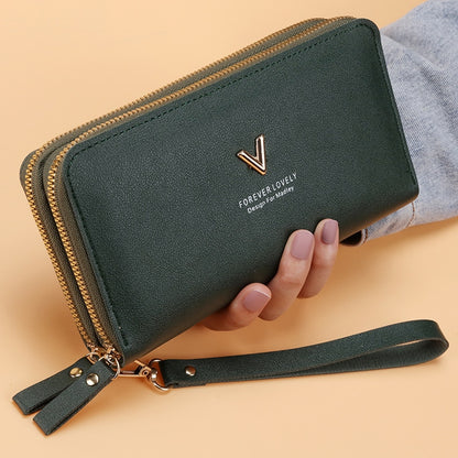 Long Women&#39;s Wallet Female Purses Tassel Coin Purse Card Holder Wallets Female Pu Leather Clutch Money Bag Pu Leather Wallet
